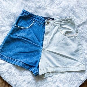 Two Toned Bleached Shorts